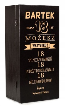SKRZYNKA NA WHISKY JACK DANIELS PREZENT URODZINY