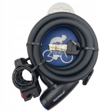 ВЕЛОСИПЕДНЫЙ ЗАМОК GERDA, ТРОС ДЛЯ ВЕЛОСИПЕДА FLEX 1500/12T С РУЧКОЙ ЗАМКА