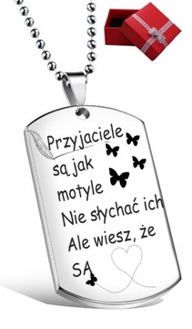 NASZYJNIK DLA PRZYJACIELA PRZYJACIÓŁKO GIFT GRAWER 2W1 GRATIS PUDEŁKO G192