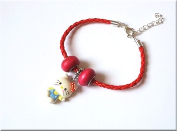 BRANSOLETKA Z RZEMYKA HELLO KITTY 018 PREZENT