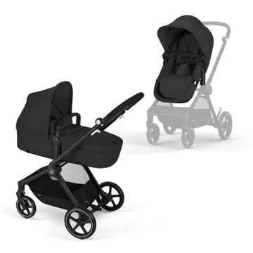 КОЛЯСКА CYBEX EOS BASIC 3В1 + АДАПТЕРЫ + СИДЕНЬЕ ATON B2 I-SIZE LAVA GREY