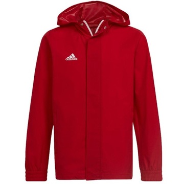 KURTKA ADIDAS DLA DZIECI PRZECIWDESZCZOWA SPORTOWA CZERWONY, 140 CM