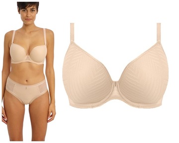 30FF / 65H Freya Tailored natural beige Deco plunge biustonosz usztywniany