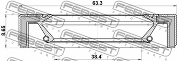 Сальник полуоси FEBEST 95GAS-40630909C