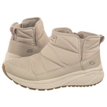 Buty Botki Zimowe Skechers Bobs Sparrow 2.0 Beżowe