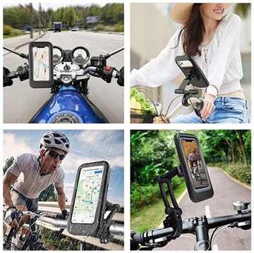 Водонепроницаемый ДЕРЖАТЕЛЬ ТЕЛЕФОНА ДЛЯ СМАРТФОНА ДЛЯ РУЛЯ СКУТЕРА ВЕЛОСИПЕДА 360°