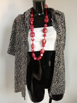 Розовые длинные жемчужные бусины в стиле бохо, блестящие малиново-красные пластиковые 99