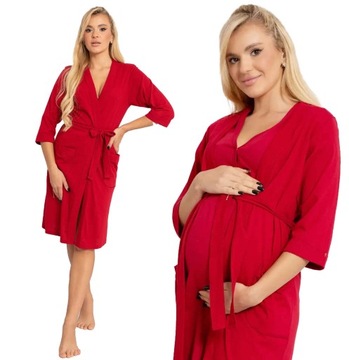 SZLAFROK DAMSKI BAWEŁNIANY PODOMKA BORDO 4XL