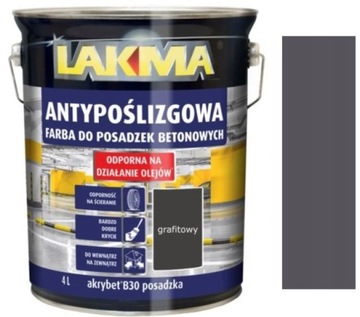 LAKMA AKRYBET B-30 FARBA DO POSADZKI GRAFITOWA 4L