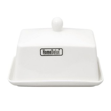 MASELNICZKA POJEMNIK NA MASŁO BIAŁA PORCELANA