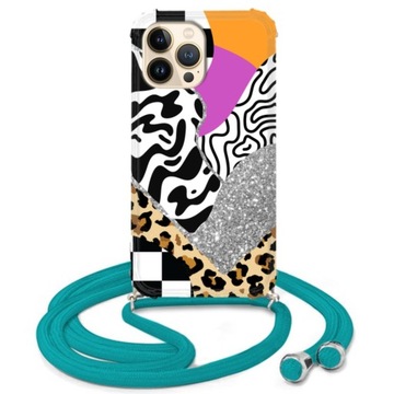 ETUI CROSSBODY TURKUS do IPHONE 13 PRO MAX ŁATY Wz