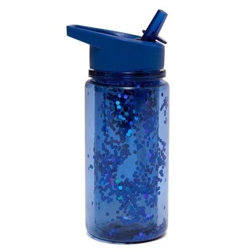 Petit Monkey bidon z ustnikiem Glitter night blue