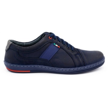 BUTY OLIVIER MĘSKIE SKÓRA POLSKIE 238GT GRANAT 42