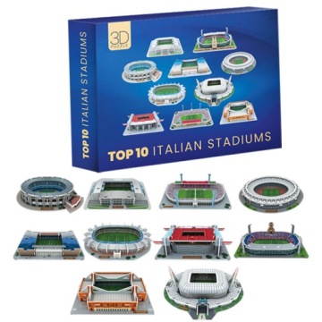 Italská liga Stadiony Top 10 Italian Puzzle 3D 245 ks Fotbal