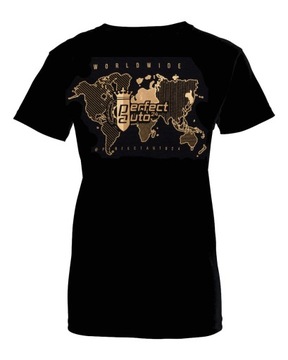 T shirt Koszulka Worldwide czarna damska M