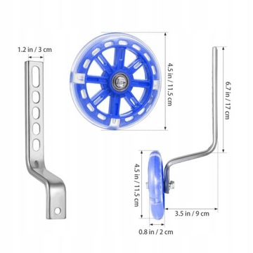 БОКОВЫЕ ПОДДЕРЖКИ КОЛЕСА СО СВЕТОДИОДАМИ ДЛЯ ВЕЛОСИПЕДА 12–20 ФУТОВ