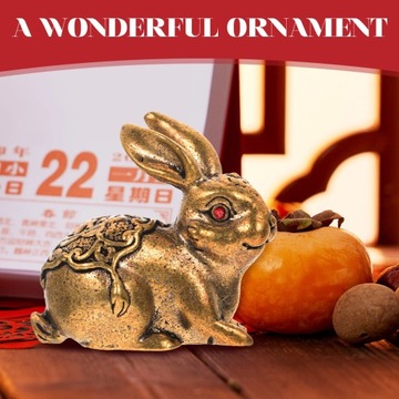 Латунный амулет «Счастливый кролик» Мини-животные