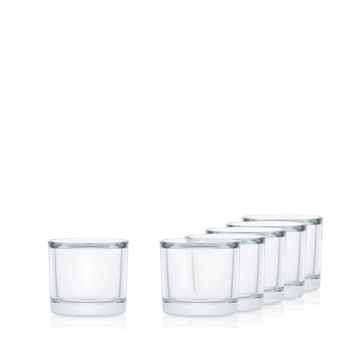 Świecznik pojemnik szklany 70811 cylinder wazon 6 cm 65 ml kpl. 6 szt.