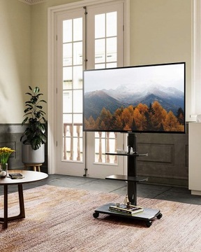 STOJAK TV 2 PÓŁKI KÓŁKA 32-60 CALI 30 KG DESIGN