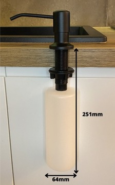 Dozownik płynu do naczyń dozownik mydła XL 500ml CZARNY na zlewozmywak blat