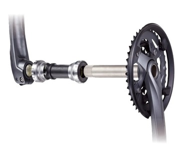 Shimano FC-MT210, 9-скоростная рукоятка 44/32/22, 175 мм, двухкомпонентная, со встроенной осью