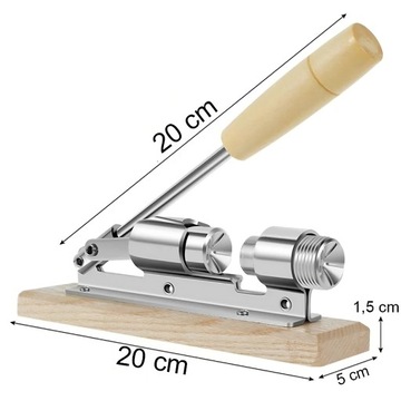 DZIADEK DO ORZECHÓW STALOWY NA PODSTAWCE ANTYPOŚLIZGOWEJ MOCNY REGULOWANY