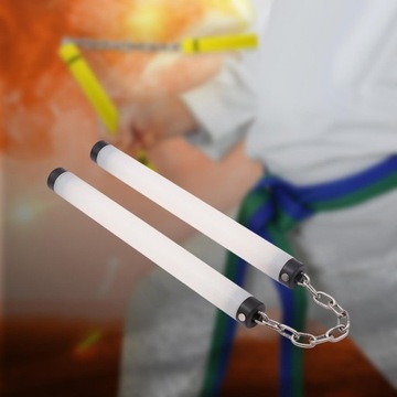 Нунчаки с подсветкой Светящиеся китайские нунчаки для тренировок 26см 2 лампочки