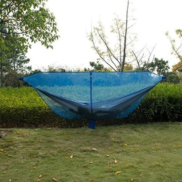 Компактный, простой в сборке гамак для кемпинга, пешего туризма, пляжа, пикника, синий