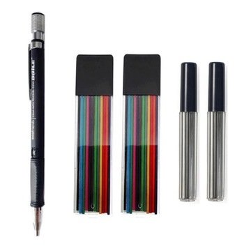 Автоматический механический пластиковый карандаш 2,0 мм, 12 цветов, нескользящая ручка для эскизов 2B