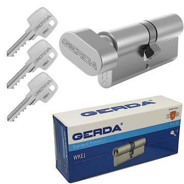 wkładka GERDA WKE1 30/45G z gałką nikiel