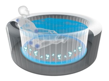 Надувной гидромассажный спа Pure Spa Intex 28428 на 6 человек ПОЛНЫЙ + ОСВЕЩЕНИЕ