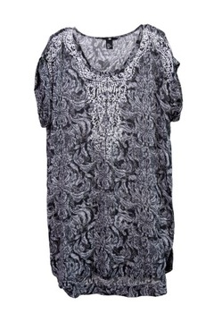 H&M tunika bluzka szyfonowa print 42 XL narzutka