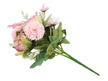 БУКЕТ ИСКУССТВЕННЫХ ЦВЕТОВ СМЕШАННОЕ ФЛОРИСТИЧЕСКОЕ УКРАШЕНИЕ 34СМ РАЗЛИЧНЫЕ ЦВЕТЫ