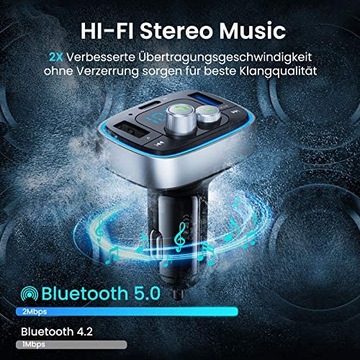 AINOPE MP3 USB-C BT 5.0 FM-передатчик и зарядное устройство