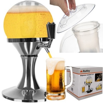 DUŻY DYSTRYBUTOR NALEWAK PODAJNIK DO ALKOHOLU PIWA WINA WÓDKI 3,5l
