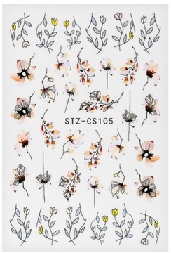 NAKLEJKI NA PAZNOKCIE SAMOPRZYLEPNE KWIATY STZ-CS105