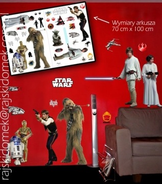 NAKLEJKI SAMOPRZYLEPNE STAR WARS ŚCIENNE