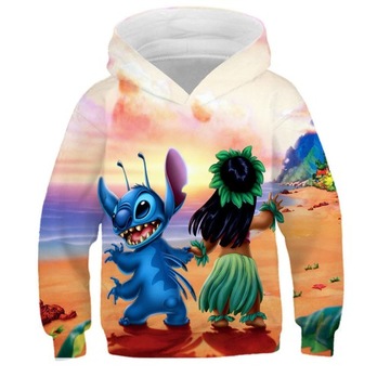 bluza z kapturem Stitch Bluza z wzorem 3D
