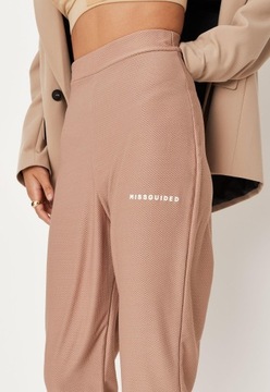 SPODNIE DRESOWE JOGGERY BRĄZ MISSGUIDED 36