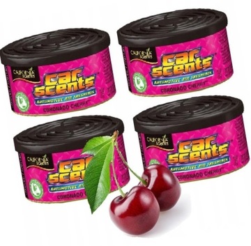 CALIFORNIA CAR SCENTS 4 SZT ZAPACH CORONADO CHERRY