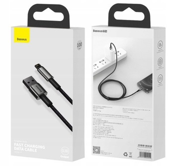 КАБЕЛЬ USB BASEUS STRONG - LIGHTNING ДЛЯ IPHONE IPAD ОПЛЕТЕННЫЙ КАБЕЛЬ 2.4A 1M