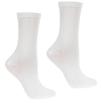 4x Ponožky Dámske Dlhé Bavlnené Ponožky Biele Teplé MORAJ 35-38