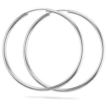Kolczyki kółka srebrne pr 925 koła grube 5 cm