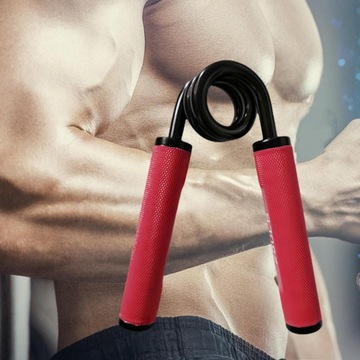 Тренажер силы хвата, металлический портативный тренажер для пальцев, красный, 350 фунтов