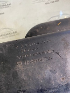 POUZDRO FILTRU VZDUCHU MERCEDES W168 A TŘÍDA 1.4 A1660940101