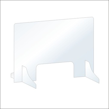 Osłona z plexi 3mm na biurko ladę pleksa 100x75cm