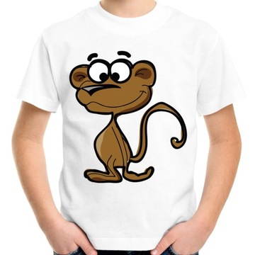 Koszulka dziecięca z małpą małpką t-shirt małpa dziecięca na prezent 140