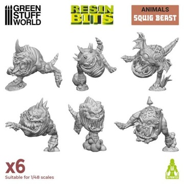3D printed set Squig beasts - 6 szt.