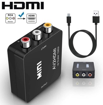 Адаптер Конвертер изображений CHINCH RCA - HDMI AV2HDMI