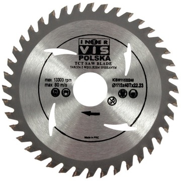 TARCZA PIŁA DO DREWNA WIDIA 115 / 22,2 T40 INTER
